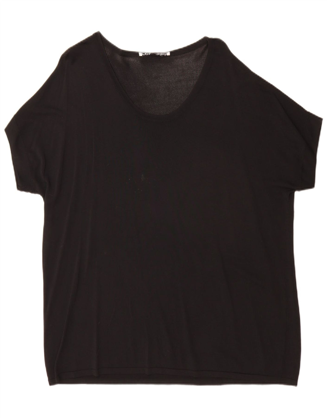 T-shirt oversize da donna Zara UK 16 grande nera