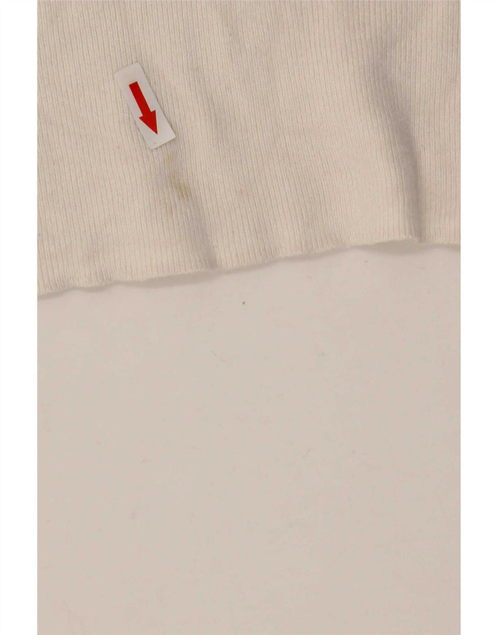 Maglione maglione girocollo da donna Marks & Spencer UK 14 medio bianco sporco
