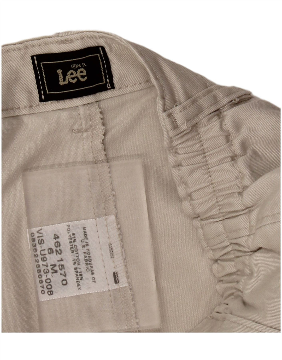 Pantaloncini chino con pegging da donna LEE US 6 medi W26 in cotone grigio