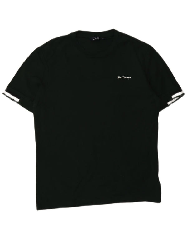 BEN SHERMAN Mens T-Shirt Top Large Green Cotton