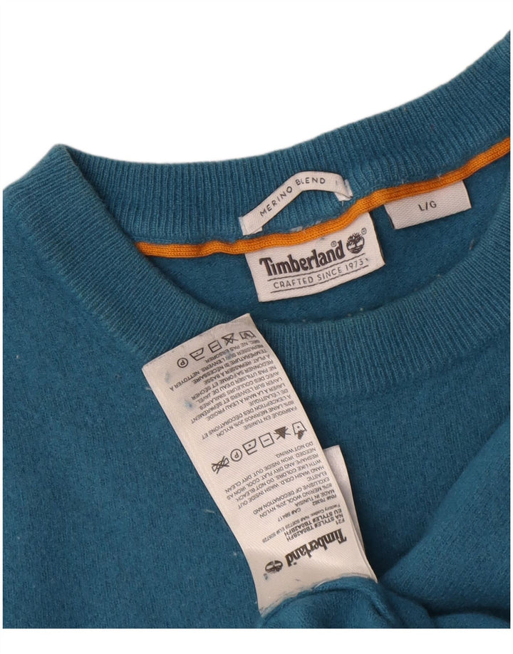 Maglione maglione girocollo da donna Timberland UK 16 grande lana blu