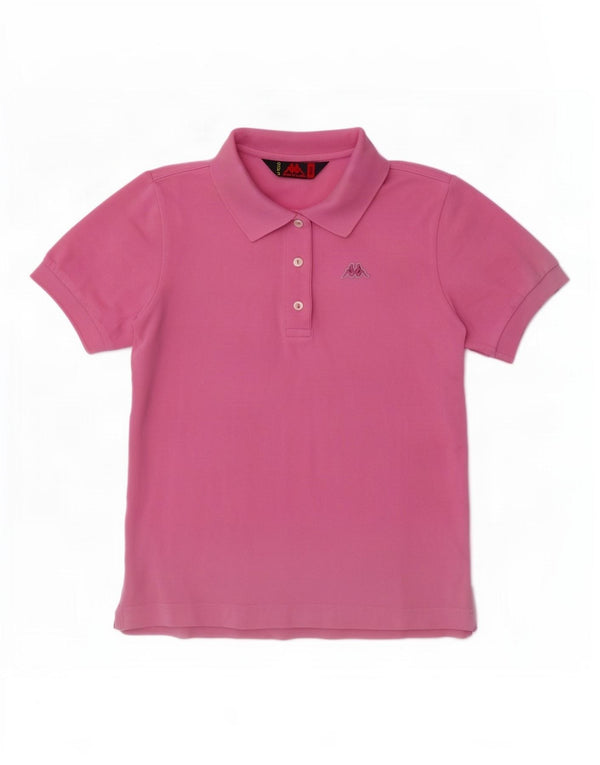 Polo Kappa da donna UK 10 piccola in cotone rosa