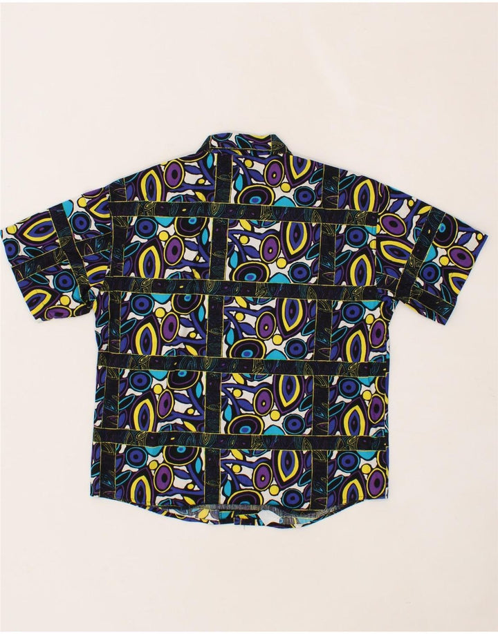 CARRERA Boys Short Sleeve Shirt 9-10 Years Multicoloured Geometric Cotton Vintage Carrera and Second-Hand Carrera from Messina Hembry 