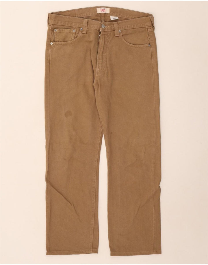 Levi's Uomo 501 Jeans dritti W33 L30 Cotone Beige