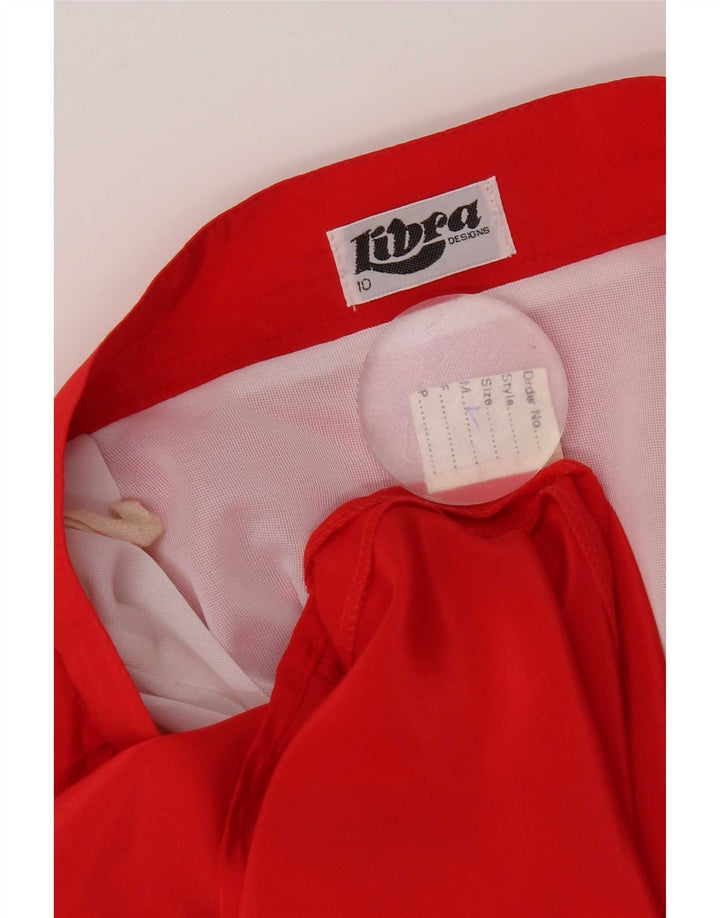 Gonna a pieghe a vita alta da donna Libra media W24 rossa