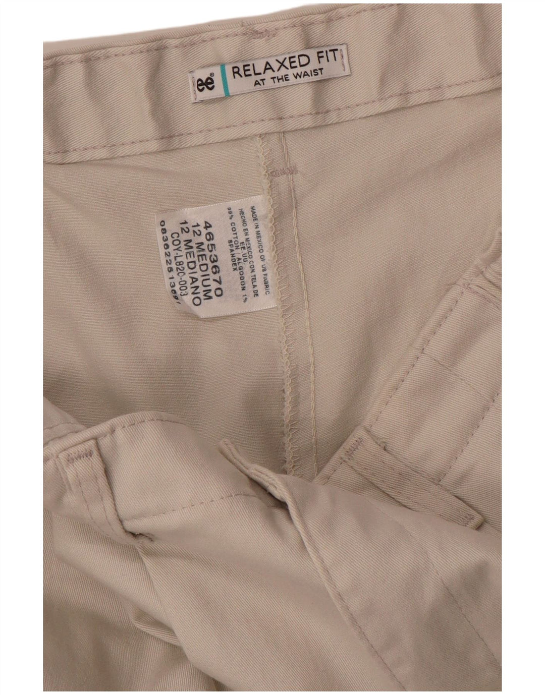 Pantaloni casual affusolati da donna Lee US 12 Large W32 L32 Cotone beige
