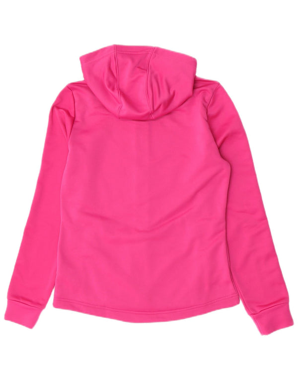 Felpa con cappuccio e zip Adidas per ragazze 14-15 anni in poliestere rosa