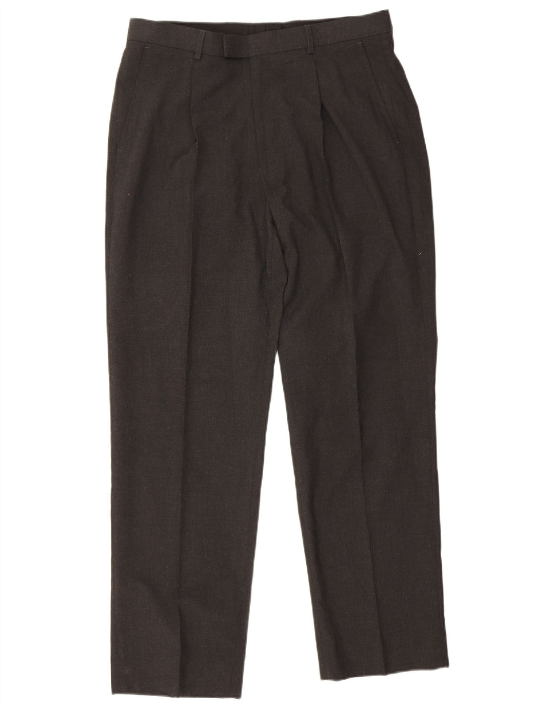 Pantaloni da abito con pegging da uomo Marks & Spencer W34 L31 poliestere grigio