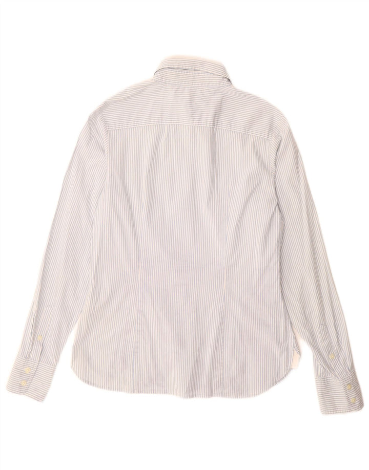 Camicia da donna Tommy Hilfiger US 8 cotone gessato blu medio