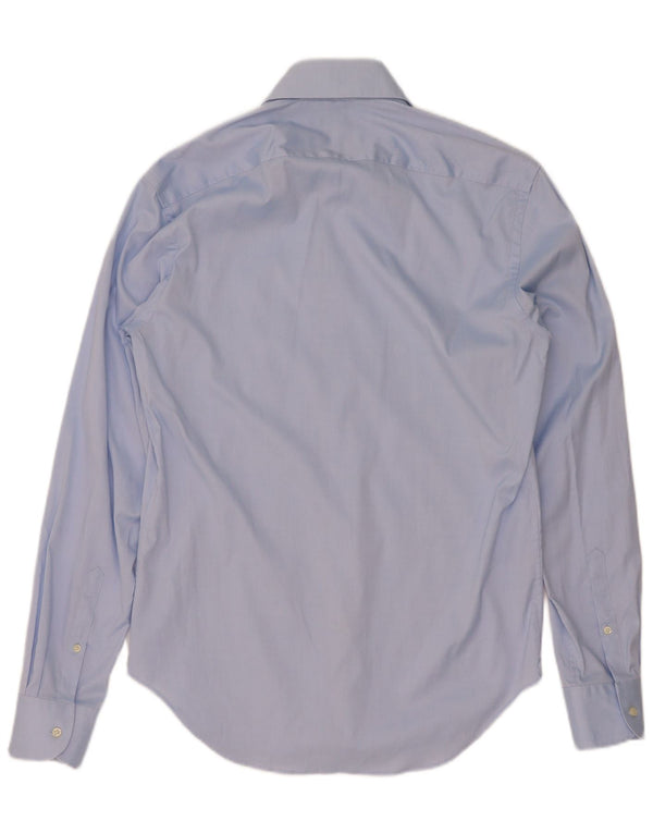 Camicia Boggi da uomo su misura taglia 39 cotone blu medio