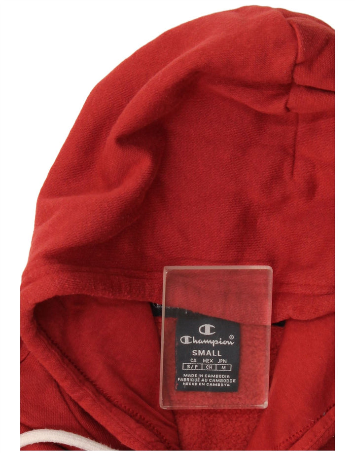 Felpa con cappuccio grafica da uomo Champion Small rossa