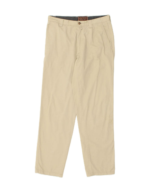 MARLBORO CLASSICS Pantaloni chino dritti da uomo EU 50 Large W32 L32 Beige