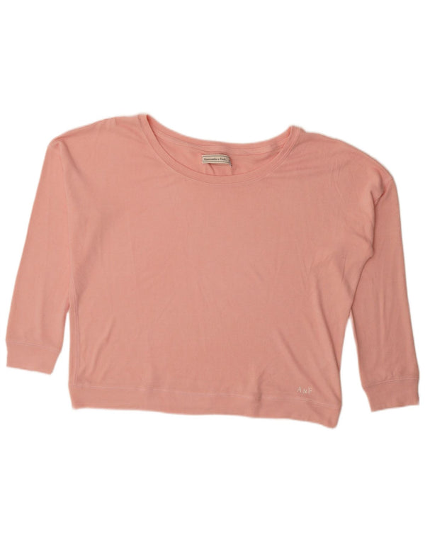 Camicetta oversize da donna Abercrombie & Fitch UK 16 Large Rosa Viscosa