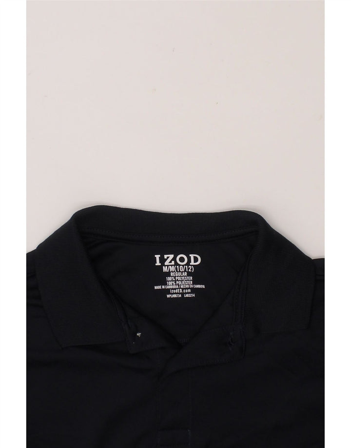 IZOD Boys Regular Polo Shirt 10-11 Years Medium  Navy Blue Polyester Vintage Izod and Second-Hand Izod from Messina Hembry 