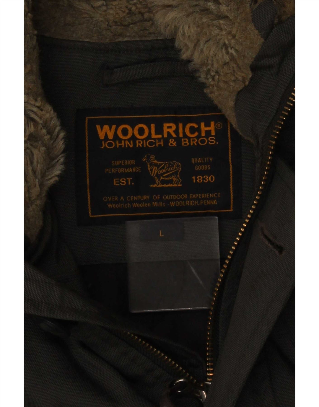 Giacca Parka con cappuccio da uomo Woolrich UK 40 grande grigia