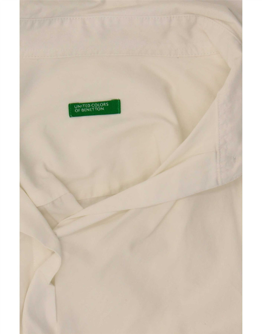 Camicia Benetton Donna UK 12 Medio Bianco
