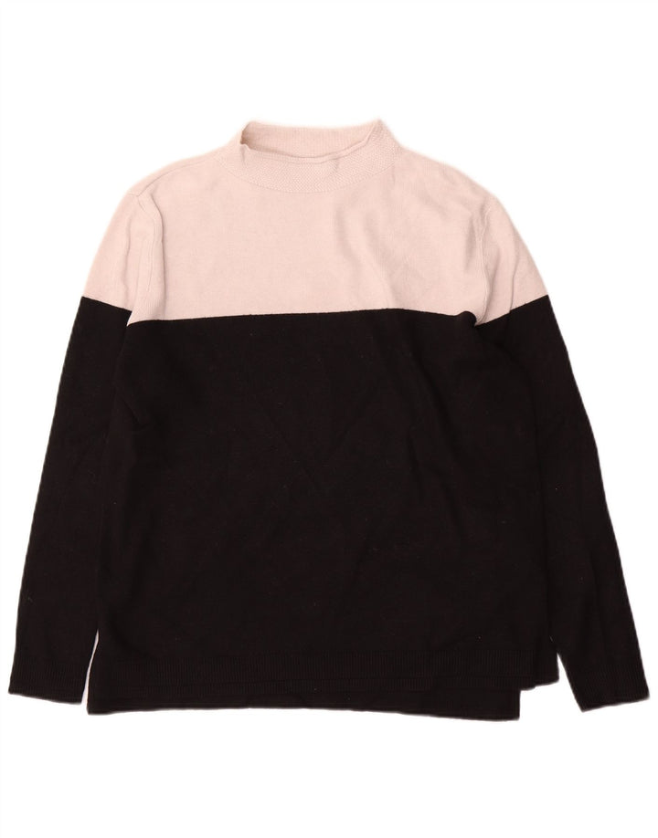 Maglione maglione a collo alto da donna Marks & Spencer UK 12 medio nero