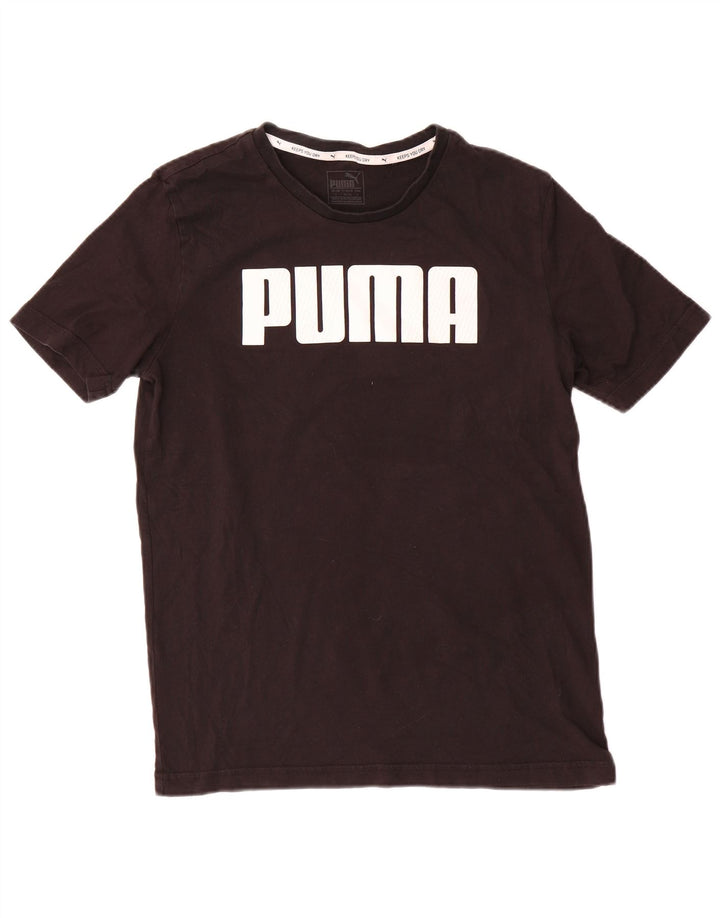 T-shirt grafica da uomo Puma Top Small in cotone nero