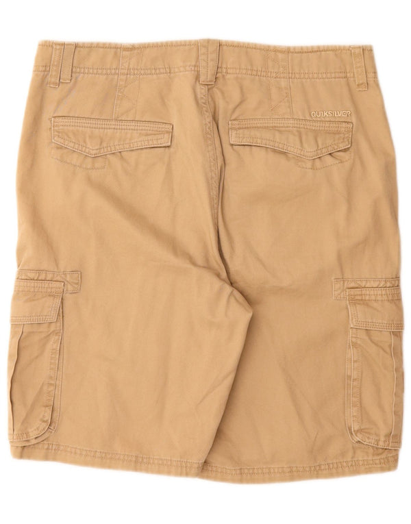 Pantaloncini cargo da uomo QUIKSILVER W32 cotone beige medio