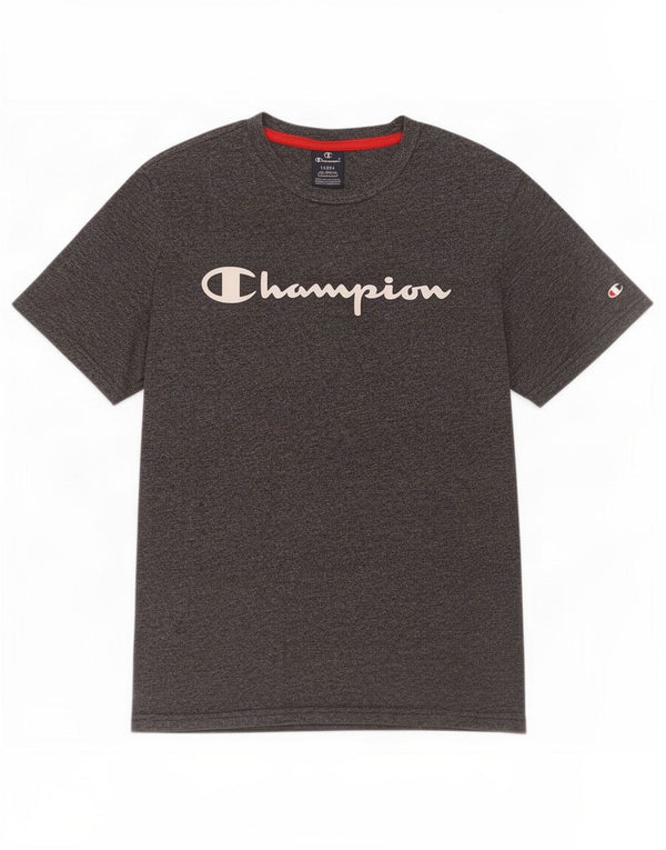 Champion Mens Graphic T-Shirt Top Large Grey Flecked