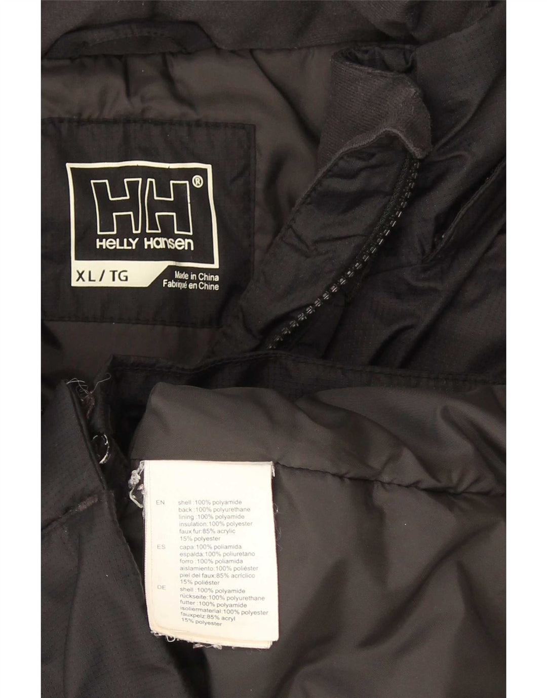 Giacca Parka con cappuccio da donna Helly Hansen UK 18 XL Nero Poliammide