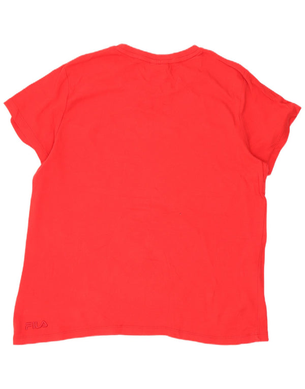 Maglietta grafica per ragazze Fila Top 15-16 anni in cotone rosso