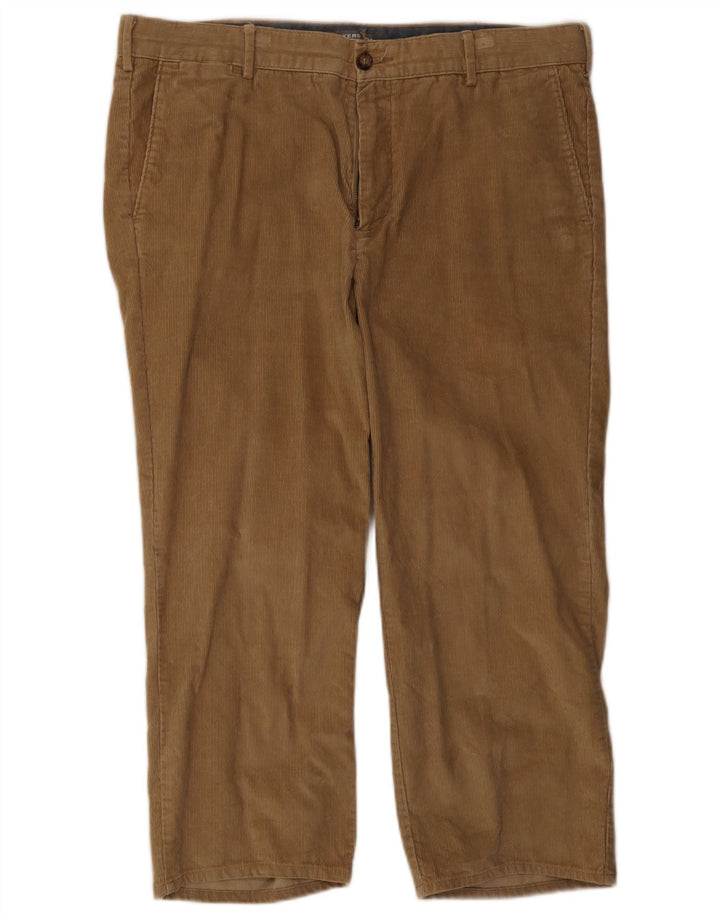 Pantaloni di velluto a coste regolari da uomo Dockers W40 L26 in cotone marrone