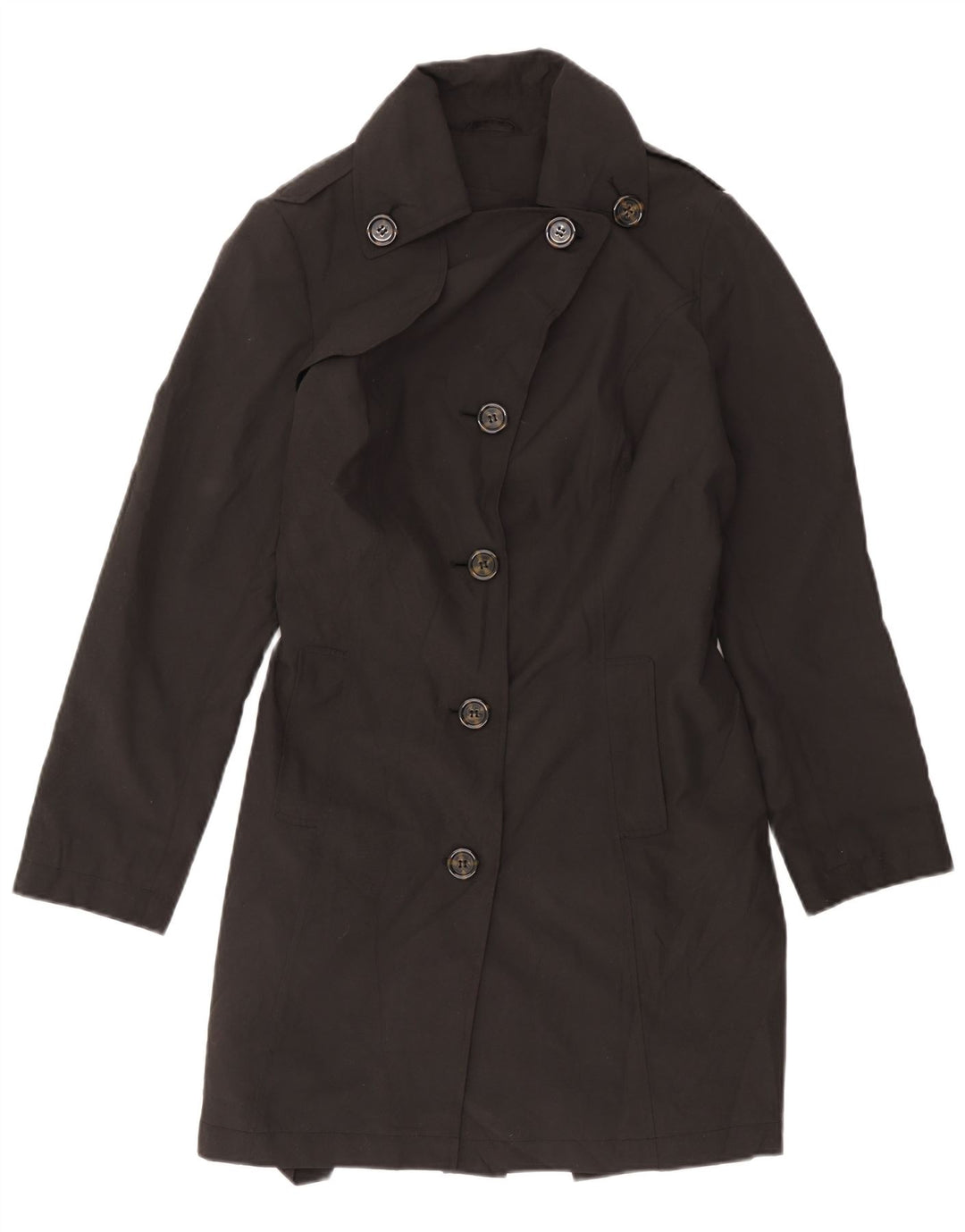 Trench da donna Marks & Spencer UK 14 grande poliestere nero