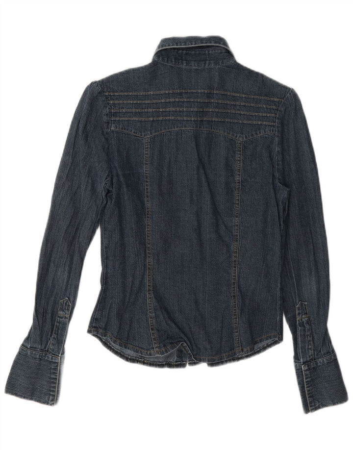 Camicia in denim da donna Oasis UK 8 Small Cotone blu navy