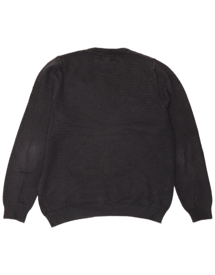 Maglione maglione girocollo vestibilità regolare da uomo Marks & Spencer grande nero