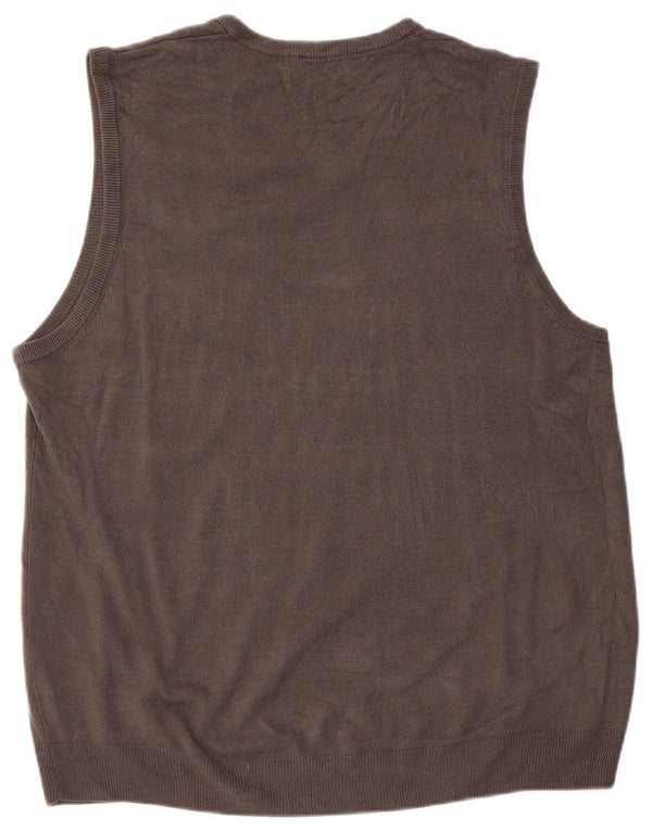 Canotta da uomo Marks & Spencer blu Harbour Vest XL grigio acrilico