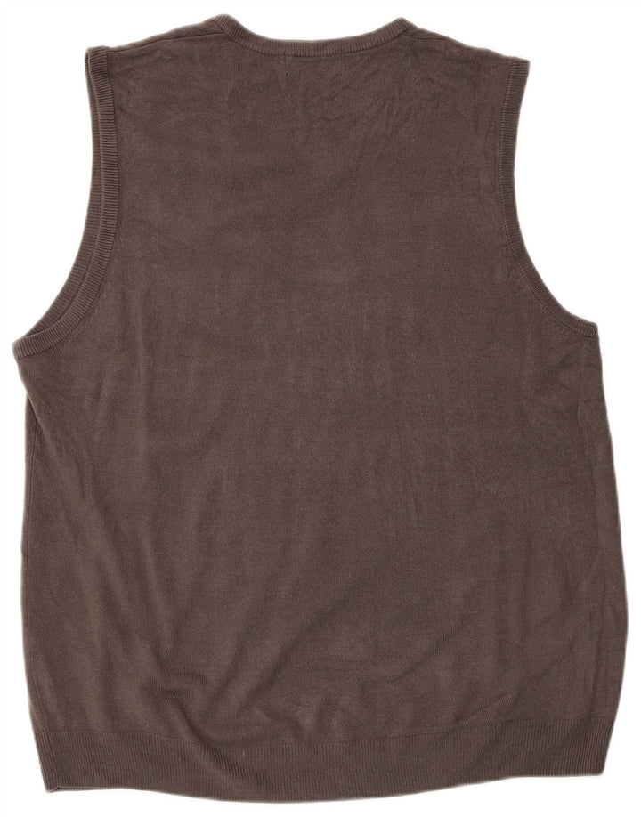 Canotta da uomo Marks & Spencer blu Harbour Vest XL grigio acrilico