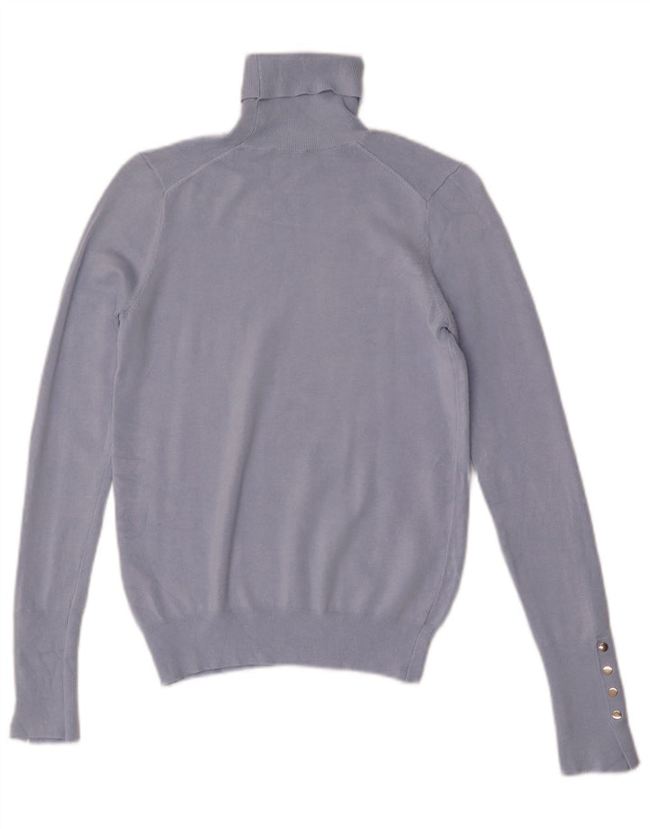 Maglione a collo alto da donna Zara UK 10 piccolo in viscosa blu