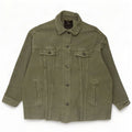 Giacca da donna oversize in velluto a coste Zara UK 10 piccola in cotone kaki