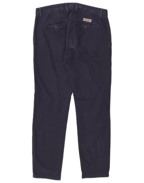Pantaloni chino slim da uomo Jeckerson W31 L29 cotone blu navy
