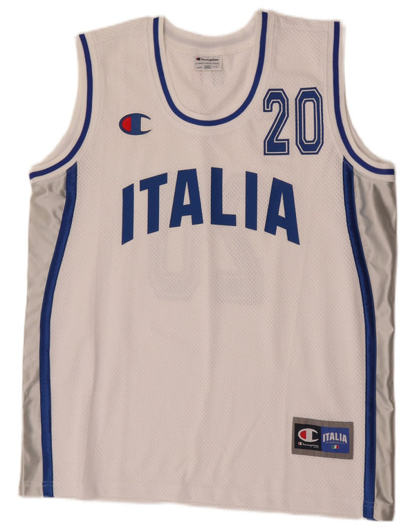 Canotta grafica Champion Italia per ragazzi 15-16 anni 2XL Colorblock bianco