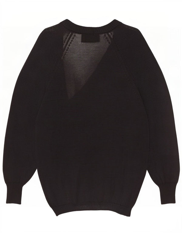 Maglione cardigan lungo da donna Gianfrediani UK 14 viscosa nera media