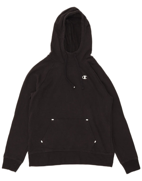Maglione oversize con cappuccio da donna Champion UK 10 piccolo cotone nero
