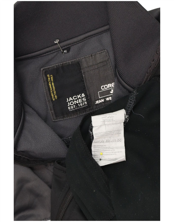 Giacca da ginnastica da uomo con grafica Jack & Jones XL Black Colourblock