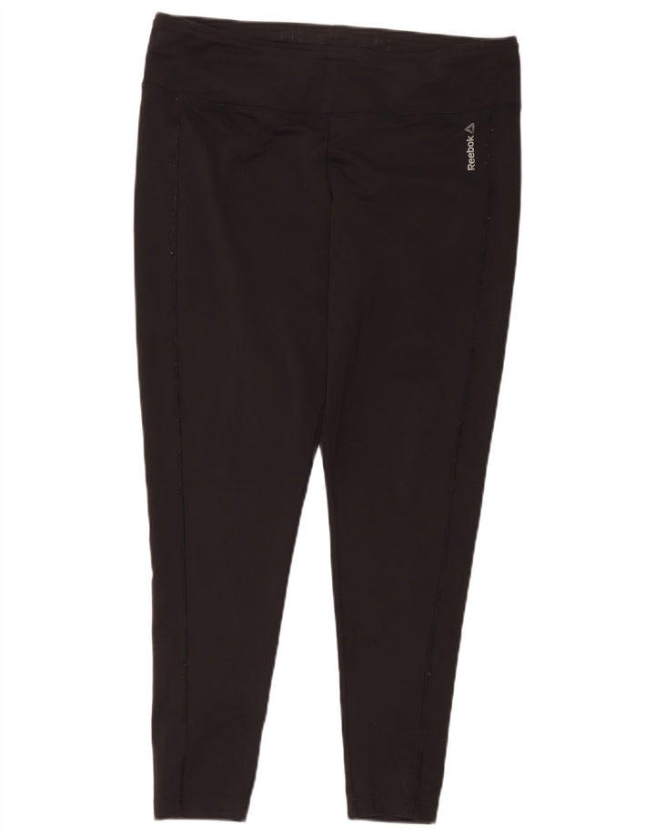 Leggings Reebok Donna UK 20/22 XL Poliestere Nero
