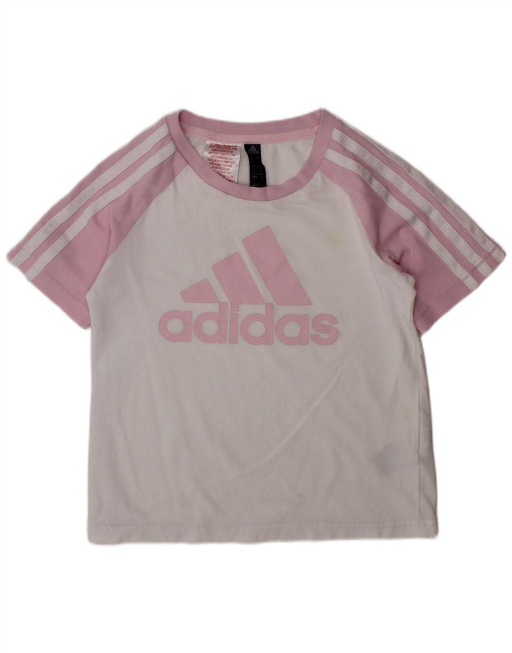 T-shirt grafica ADIDAS per ragazze Aeroready, 6-7 anni, colore bianco