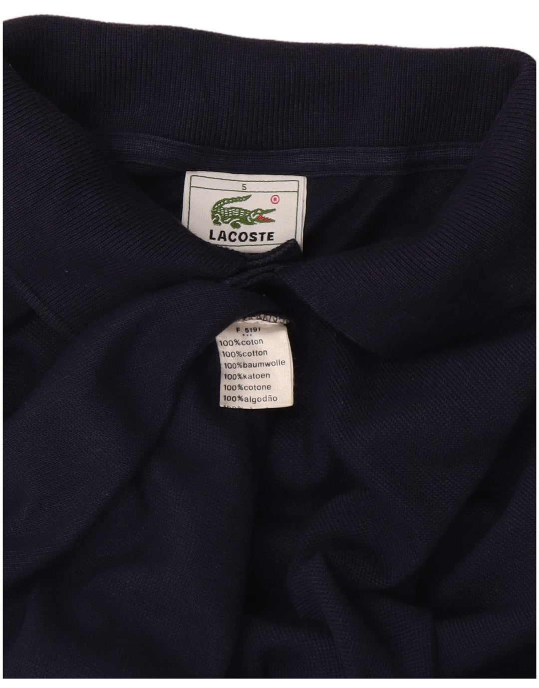 Polo da uomo Lacoste taglia 5 grande in cotone blu navy