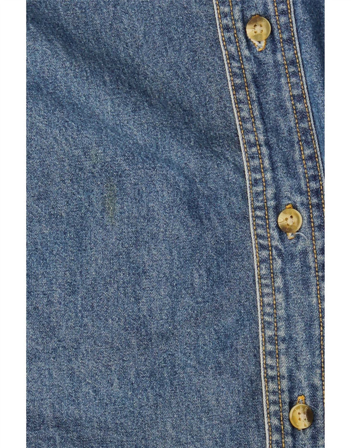 Camicia in denim grafico da uomo Lee grande in cotone blu