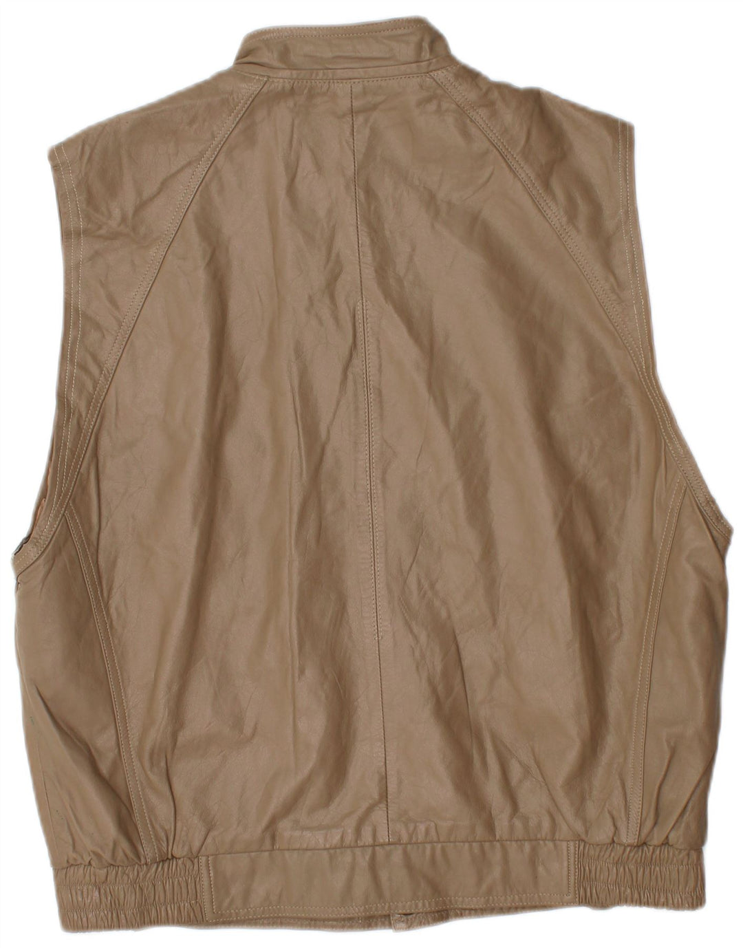 Gilet in pelle da uomo VINTAGE UK 40 grande marrone