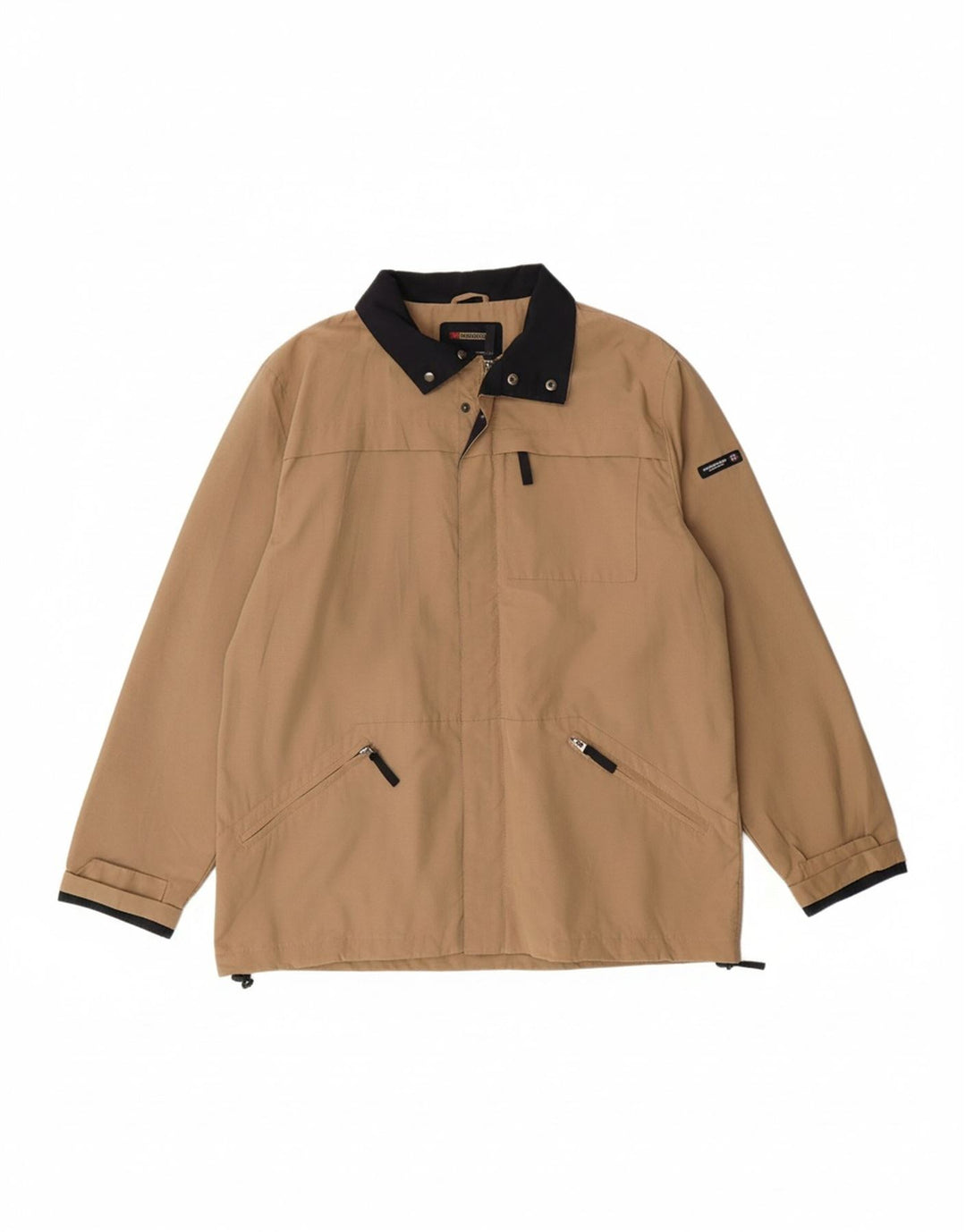 WAMPUM Mens Windbreaker Jacket UK 38 Medium Beige Polyamide