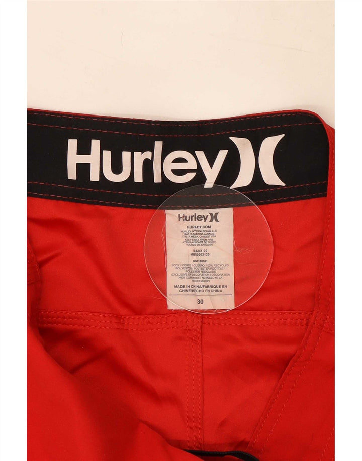 Pantaloncini da bagno da uomo Hurley in poliestere rosso medio