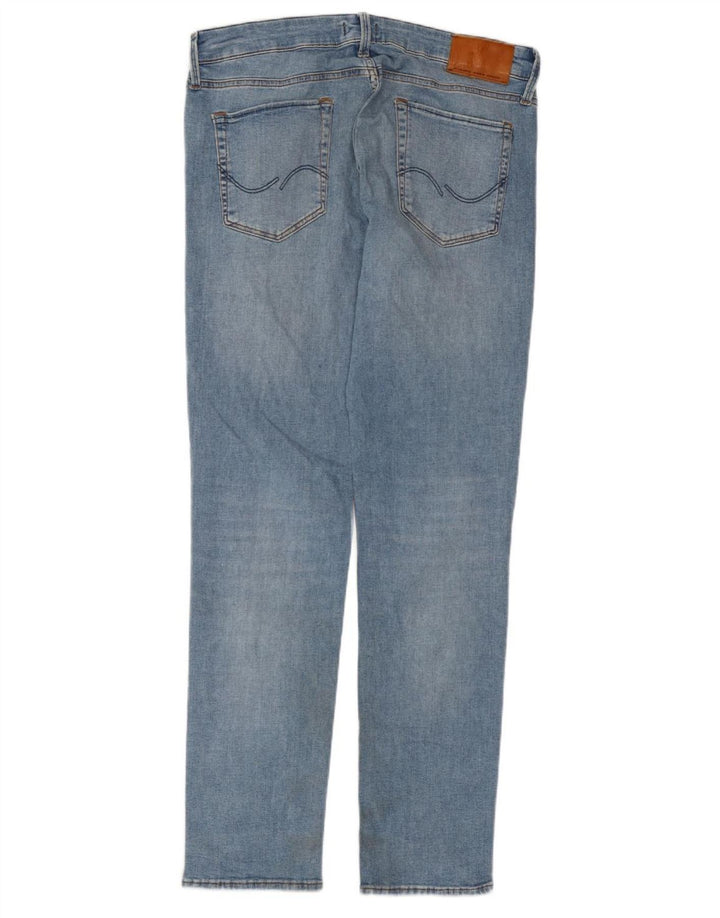 Jack & Jones Uomo GLENN Slim Jeans W34 L34 Cotone Blu