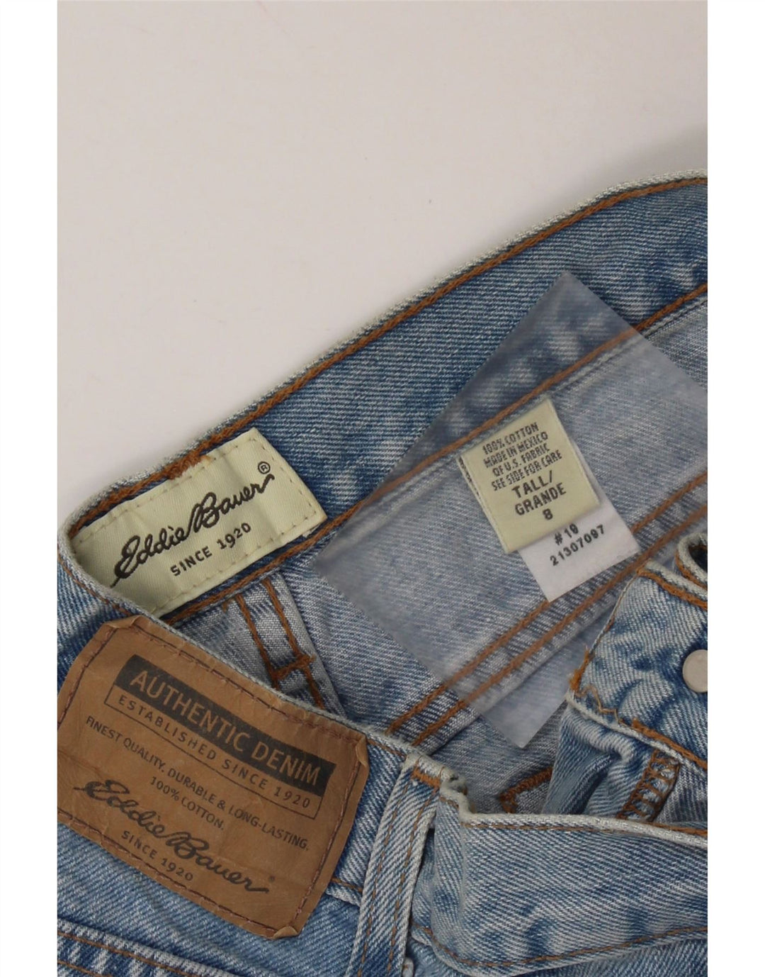 Jeans affusolati da donna EDDIE BAUER US 8 medio W28 L33 cotone blu