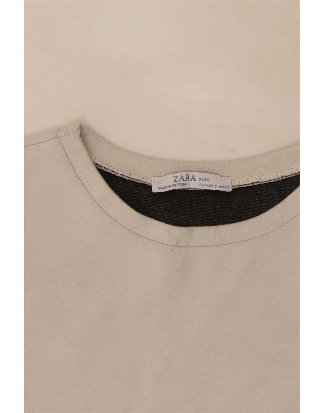 Top Zara da donna oversize a maniche lunghe UK 10 piccolo grigio