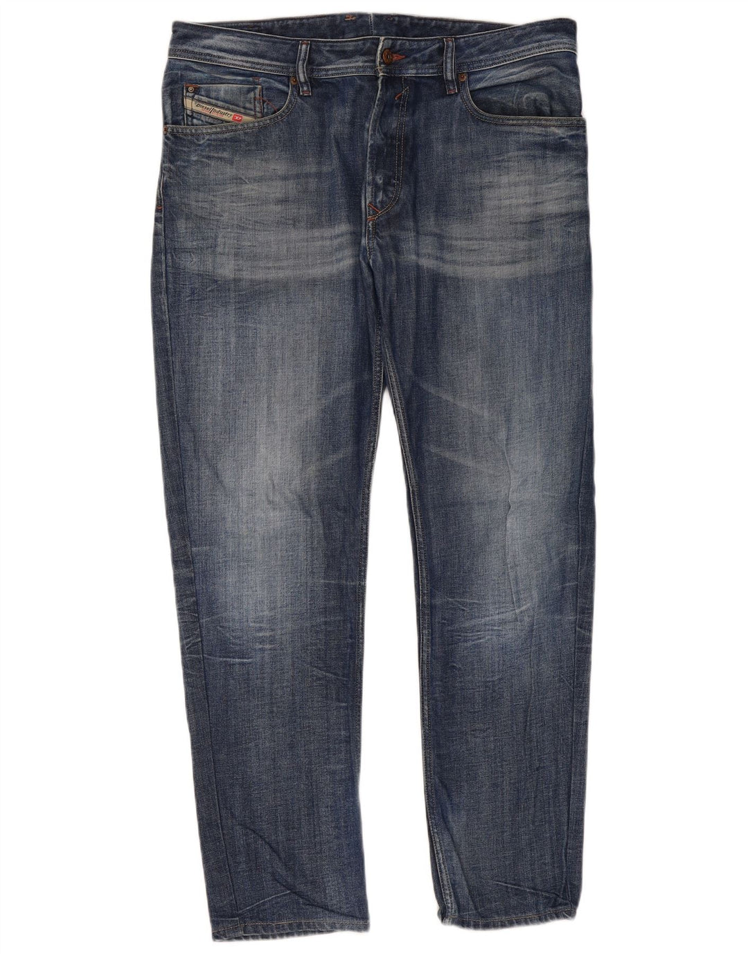Jeans dritti da uomo Diesel W36 L31 in cotone blu
